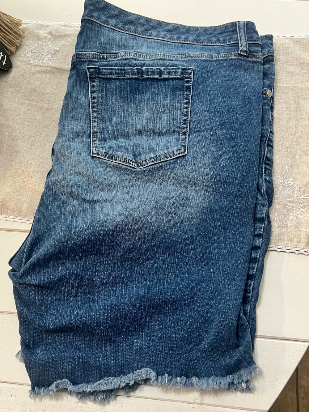 Torrid Blue Denim Distressed Shorts